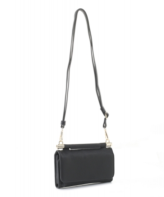 Fashionable Folding Crossbody Wallet W3244 BLACK